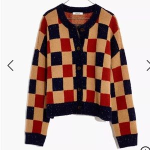 Madewell Checkered Colburne Cardigan